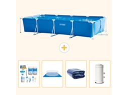 Intex Piscina Com Estrutura Retangular - 450x220x84 Cm - 5-peças S115