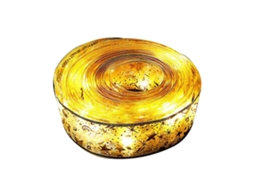 Laxiscreed Fio Decorativo De Natal Led 5m Com Luz Quente E Acabamento Gold Brilhante
