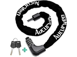 Corrente Antifurto Para Bicicleta, Combinação 1,2m/1,2m Com Chaves