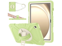Capa de silicone à prova de choque Hengrongshen em formato de X para Samsung Galaxy Tab A9 (amarelo/verde/branco)