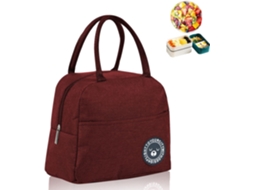 Saco Térmico Lanche Dobrável, Bolsa Isotérmica Vermelha DUREFORWARD