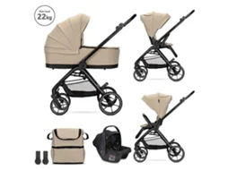 Carrinho De Bebê Venice Trio Bege Com Cadeira Auto Aria Luxe I Size Lorelli