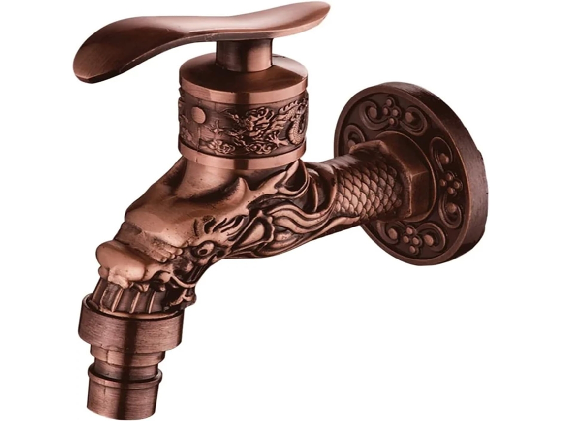 Torneira De Jardim Estilo Vintage Para Uso Externo, Com Bico Varanda,