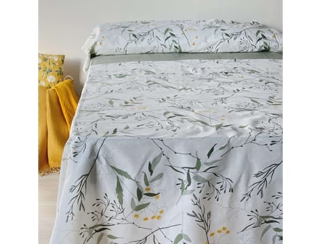 Jogo De Lençóis 100 Algodão 3 Peças Branco Melisa - Cama 135 Cm