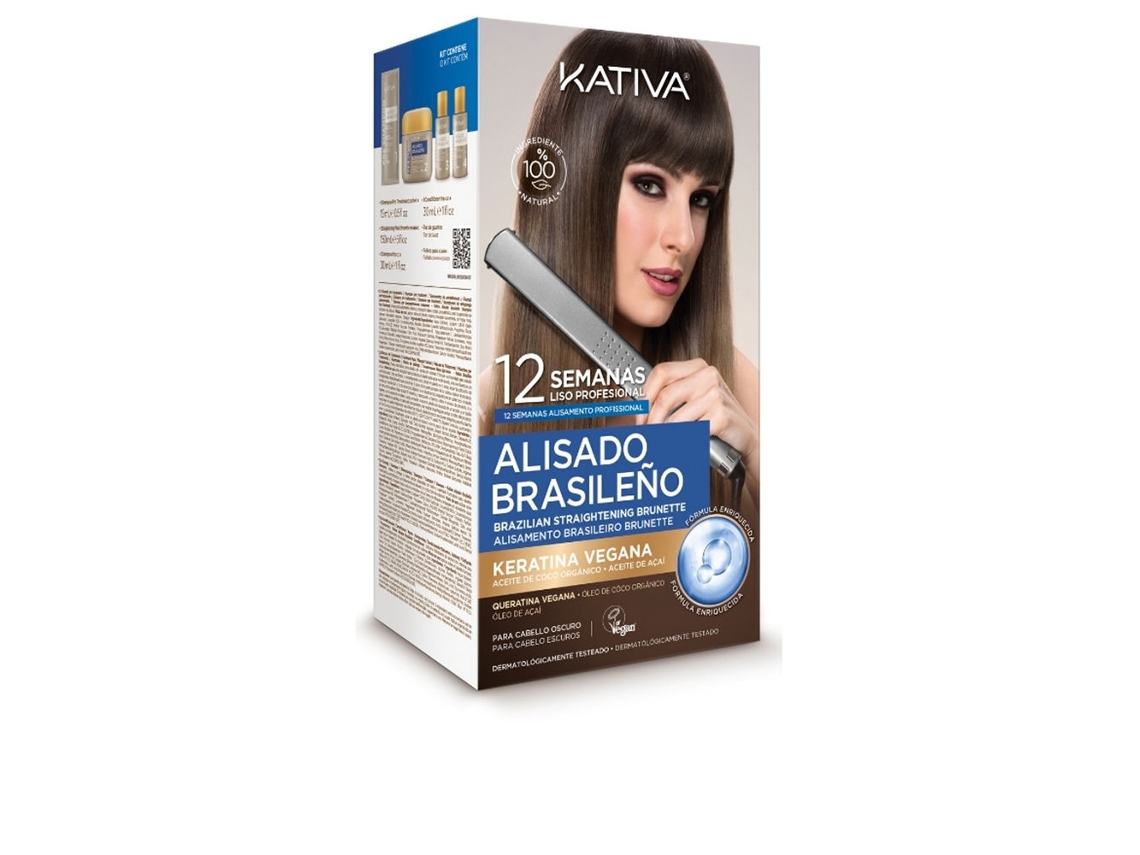 KATIVA Veg Kit Alisamento Brasileiro Cabelo Escuro