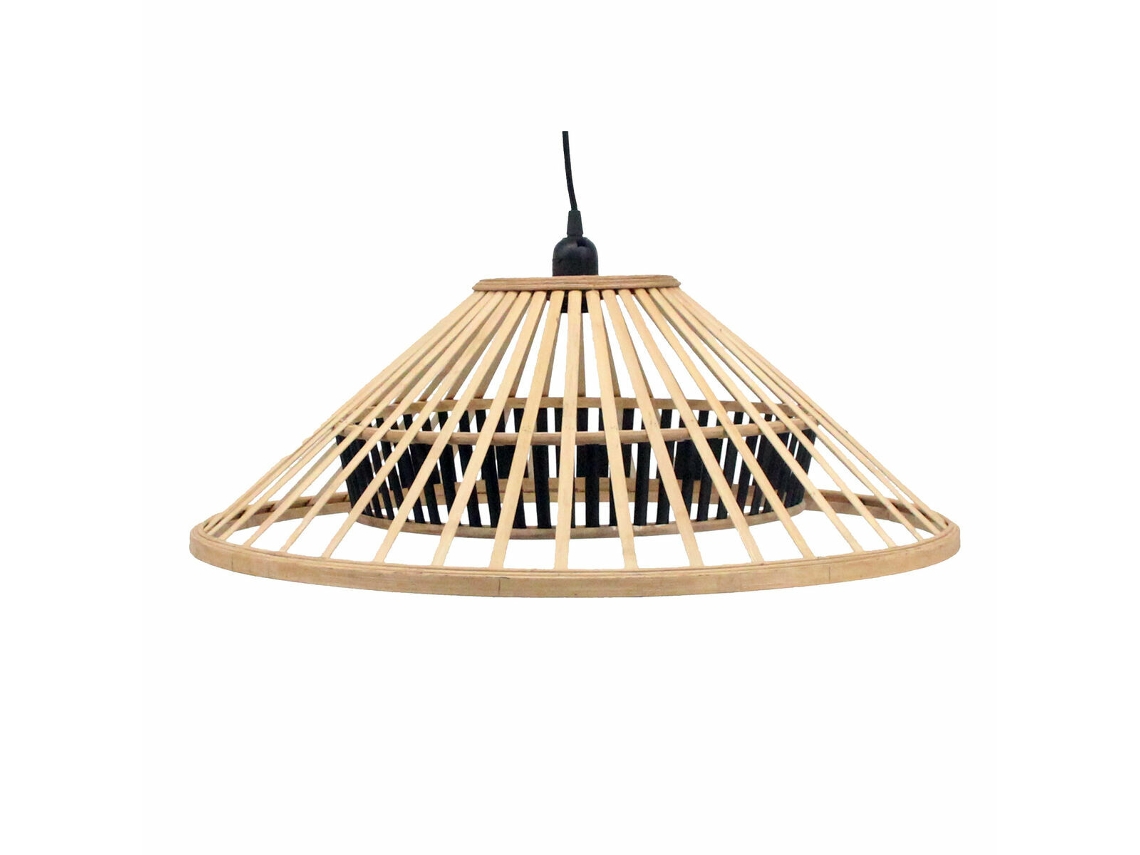 Candeeiro de Teto DKD HOME DECOR Castanho Bambu 50 W 60 X 60 X 21 Cm