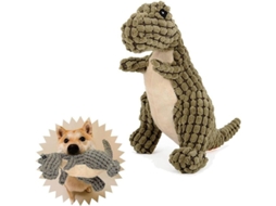 2026 juguete de Dinossauro Robusto e Indestrutível para Cães Mordedores, Pelúcia com Chiado, Materiais de Alta Qualidade Verde
