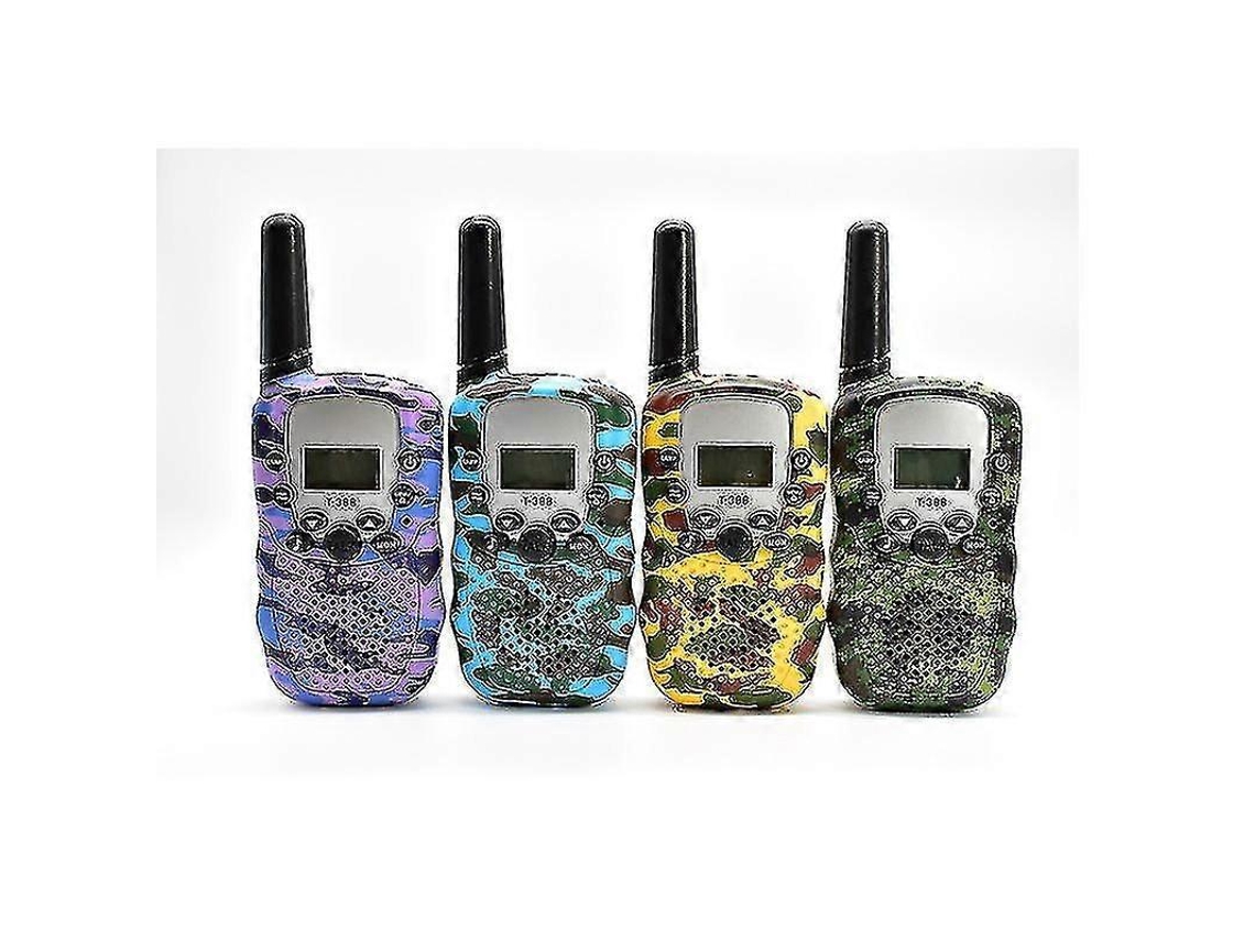 Walkie talkies Infantis, Pacote com 4, Alcance de 4,8 Km, Lanterna LCD Retroiluminada AQUAFORGE