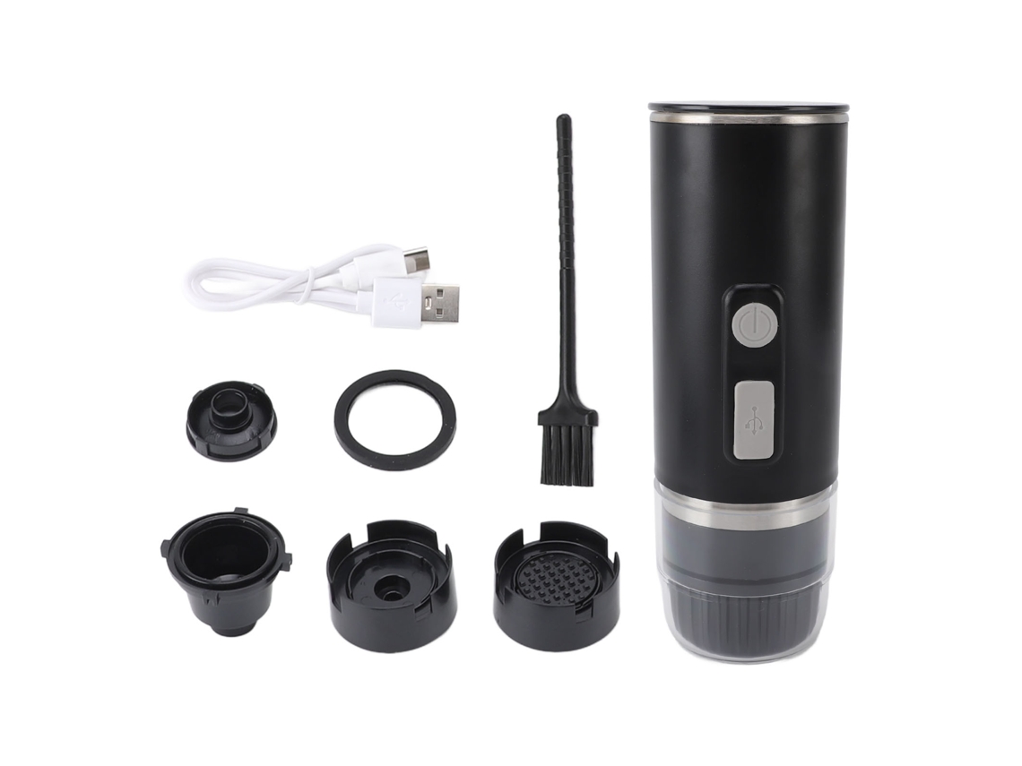 Cafeteira Portátil Laxiscreed Com Moagem Automática, Compatível Com Cápsulas, Ideal Para Viagens E Uso No Carro