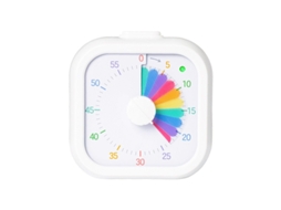 Temporizador Visual Com Alarme (quadrado - Branco - Arco-íris)