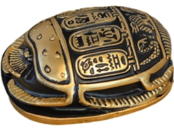 Amuleto Scarabée Égyptienne Classique Decoração Para Salão Cadeau De Coleção 7 X 5 X 2,5 Cm Doré