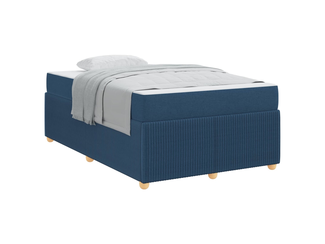 Estrutura da Cama com Colchão Azul Tecido MAISON EXCLUSIVE 120x190 cm