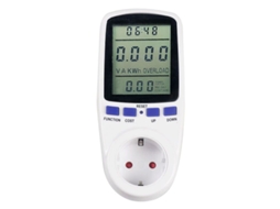 Medição De Potência, Medidor De Energia Para Tomada Com Visor Lcd Na Parte Traseira