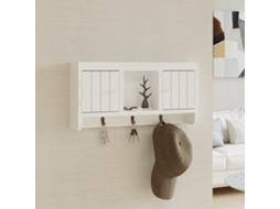 Vidaxl Armário De Chaves 40x8,5x20 Cm Derivados De Madeira/aço Branco