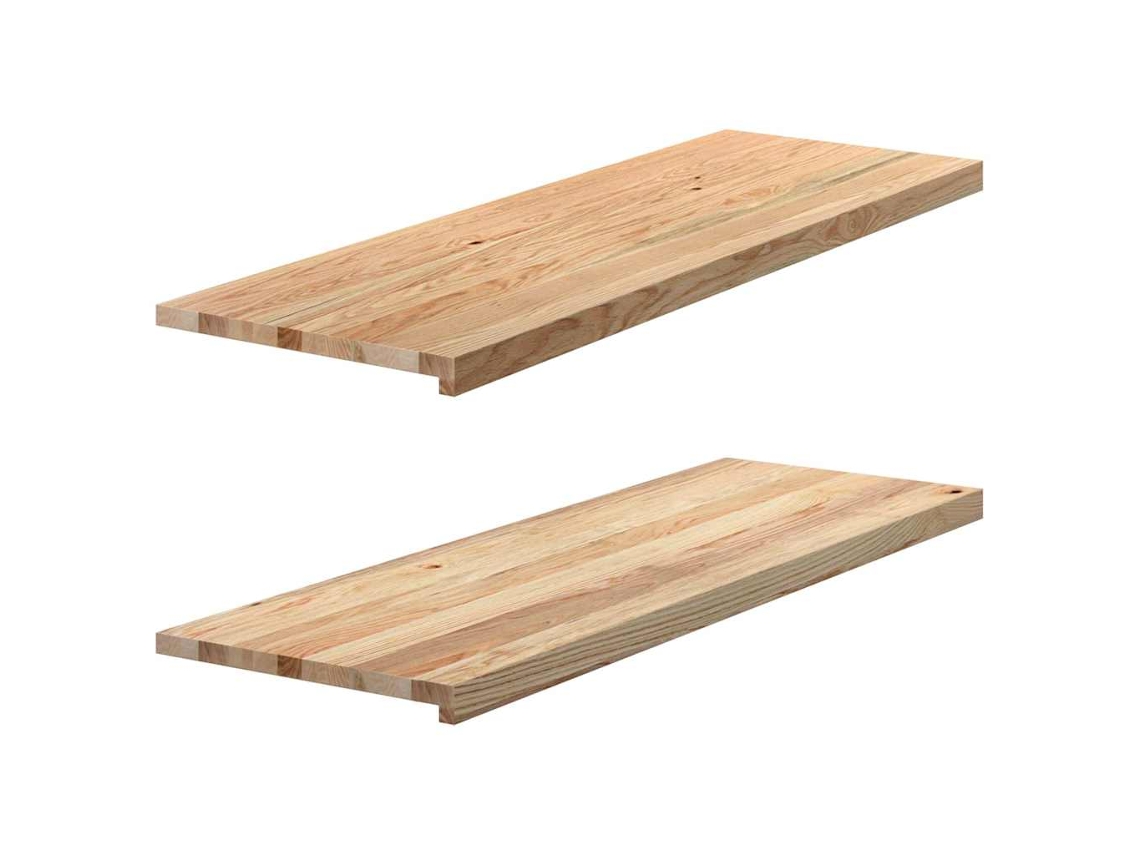 Vidaxl Soleiras Da Janela 2 Pcs 120x40x2cm Carvalho Maciço Não Tratado