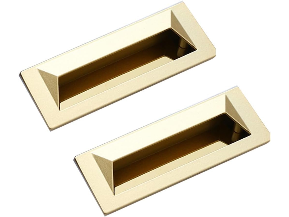 Puxador Embutido, Puxadores Para Portas De Correr, Puxador Invisível Duplo Para Armários, Gavetas E Portas Dourado