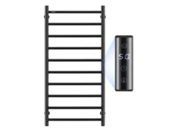 Aquecedor de Toalhas com Toalheiro Radiador Display LED de 10 Barras Preto VEVOR