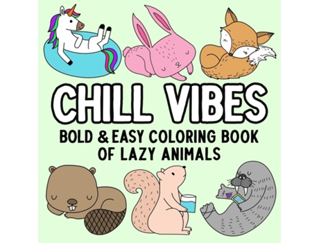 Livro Chill Vibes de Hue Coloring (Inglês)
