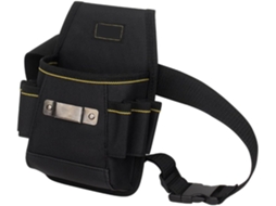 Bolsa de cintura ajustável em lona Preta para ferramentas.