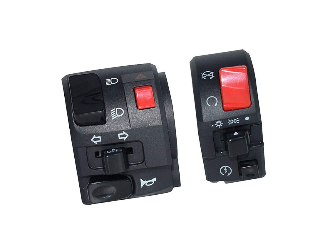 Interruptor De Guidão De Moto,controlador,pisca E Buzina,botão De Partida,1 Par Btforus