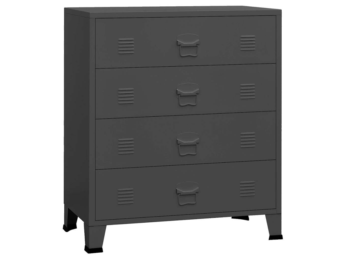 Drawer Cabinet, Drawer Cabinets Vidaxl Antracite Metal (n/a)