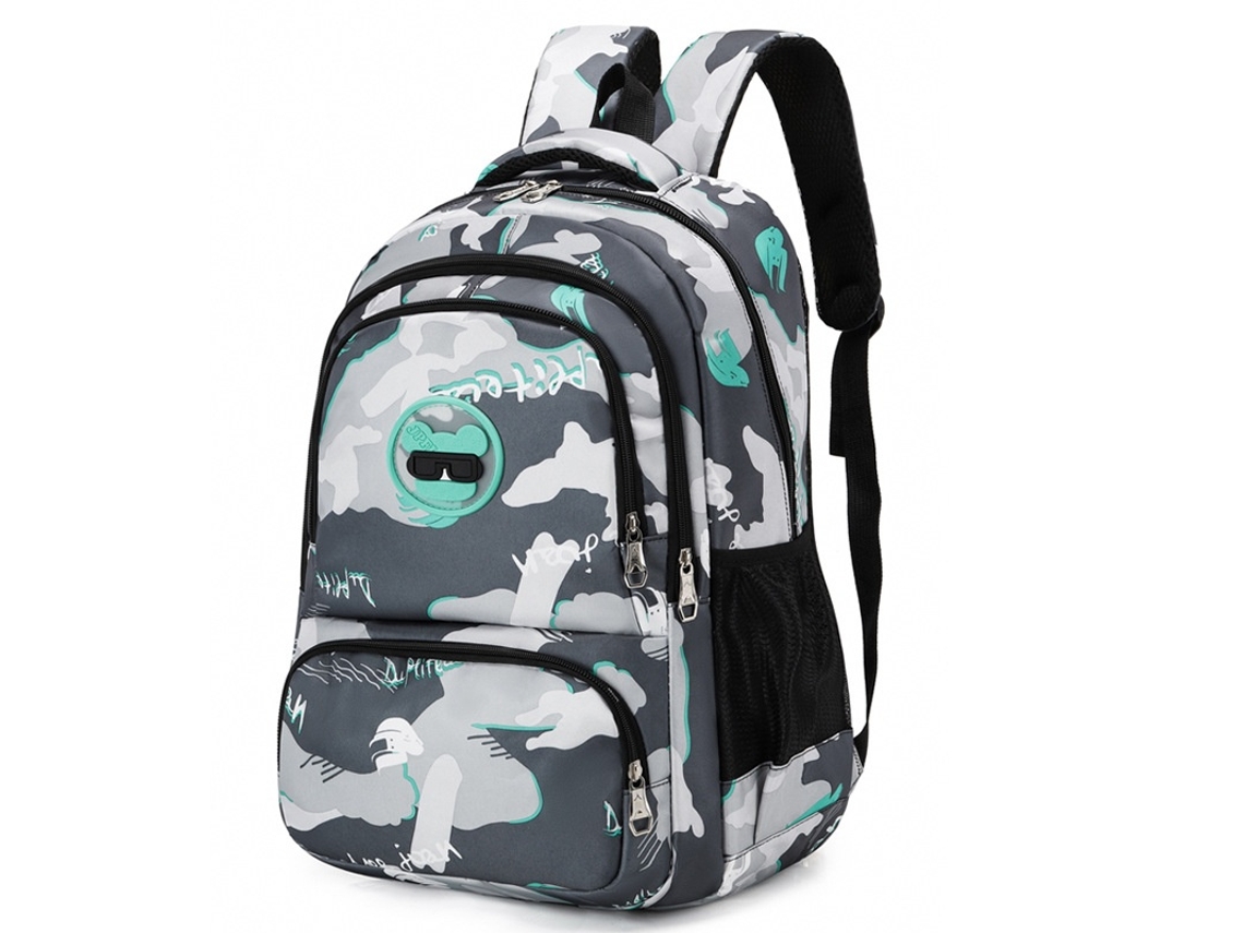 Mochila Escolar Infantil, Portátil Até 17 Polegadas, Em Verde, Com Alças Ajustáveis Elysve