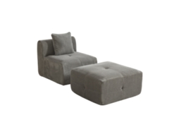 Sofá modular de compressão em chenille, espuma elástica 30D, antiderrapante e fácil de mover - ideal para sala de estar e outros ambientes.