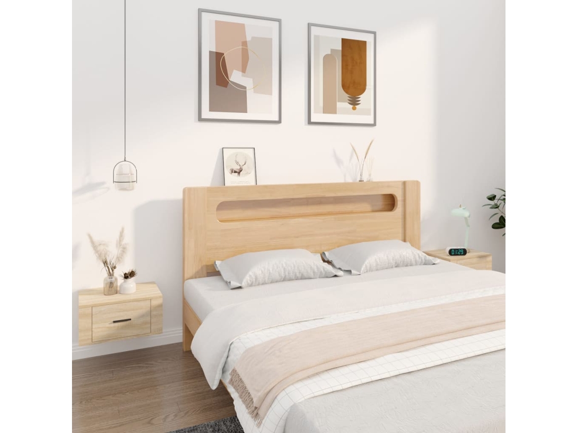 Vidaxl Mesas De Cabeceira Parede 2 Pcs 50x36x25 Cm Cor Carvalho Sonoma