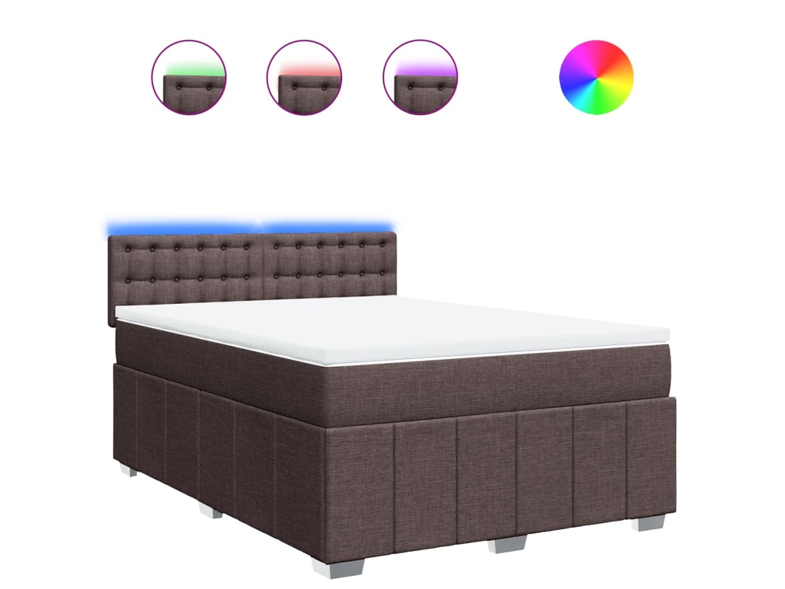 Box Spring Bed, Box Spring Beds Vidaxl Marrom Tecido (160 X 200 Cm)