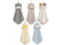 Toalhas de Banho com Alça para Pendurar, Absorventes, em Tecido Fleece Coral, Macias e Grossas, para Pratos e Redondas 5 Cores AQUAFORGE