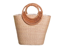 Bolsa De Viagem De Mulher Hengrongshen Elegantes Alça Superior Praia Feita Palha