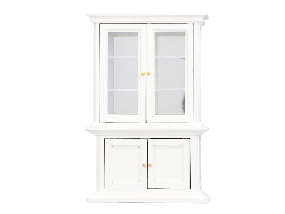 Primerox estante Miniatura em Escala 1:12 para Casa de Boneca Móvel de Bétula Decorativo Branco