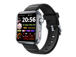 Smartwatch F330 Sos Com Dados De Saúde, Ecg, Vfc (variabilidade Da Frequência Cardíaca), Oxigenação Sanguínea E Análise Corporal, Tela Ips (preto)