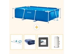 Intex Piscina Com Estrutura Retangular - 300x200x75 Cm - 5-peças S43