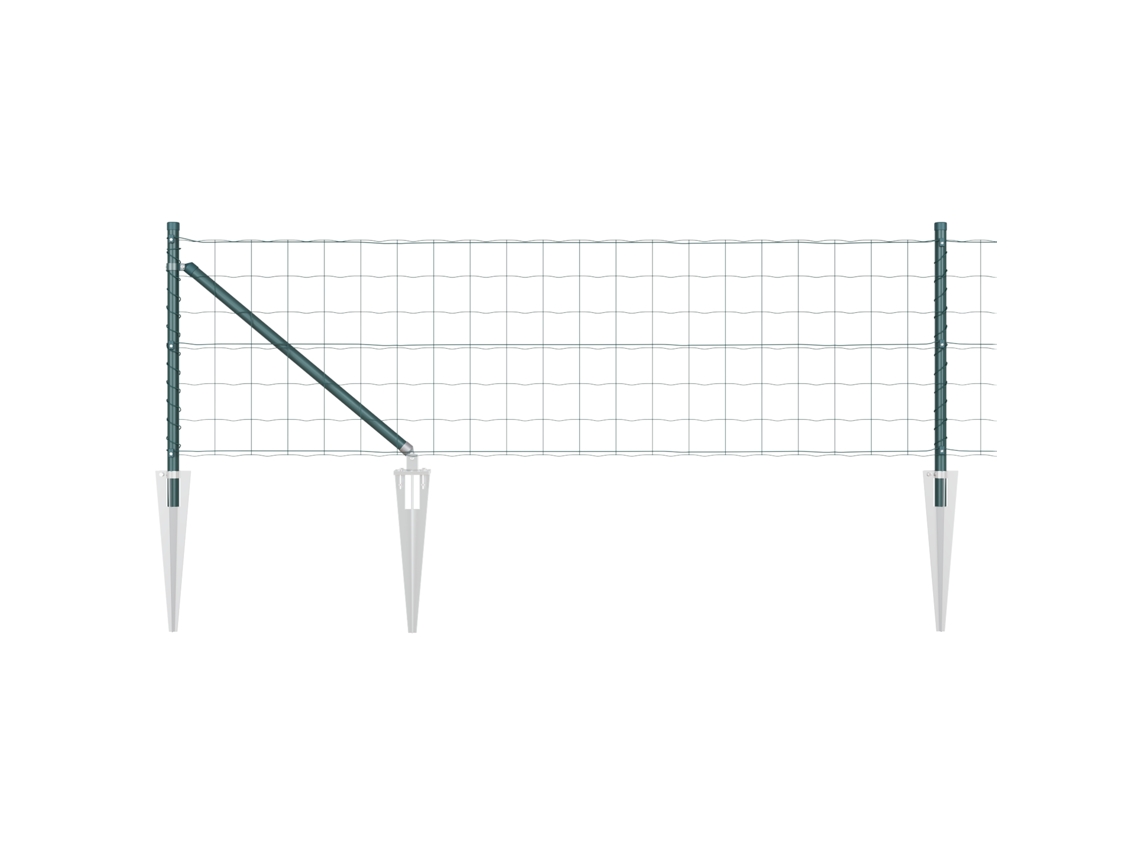 Conjunto 1 Cerca Externa Vidaxl Verde Aço (25 X 0,4 M)