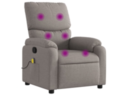 Massage Recliner Chair, Massage Recliner Chairs Vidaxl Cinzento-acastanhado Tecido