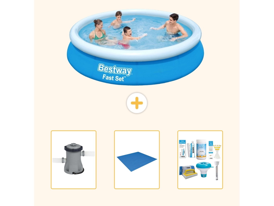 Bestway Piscina Bestway Fast Set Redonda - 366x76 Cm - 4-peças S22279