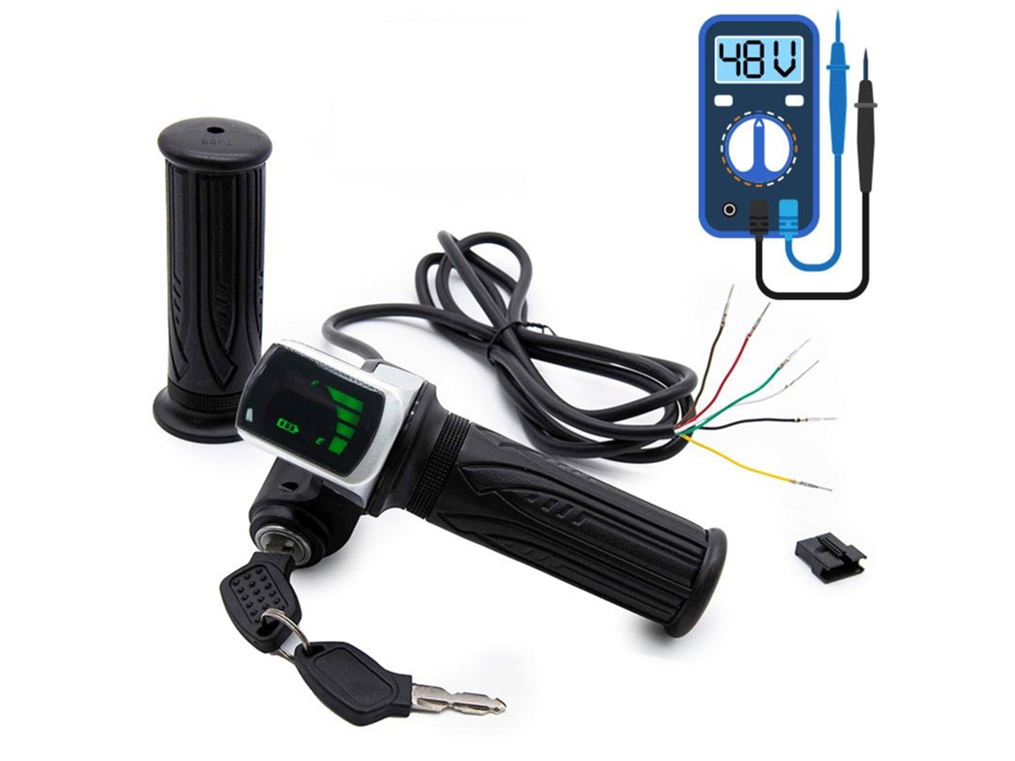 Grip Throttle Com Indicador De Bateria (48v) E Chave - Conector Sm