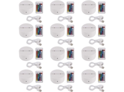 Conjunto De 12 Luminárias Noturnas Led 3d Com Suporte Para Exibição De Luzes Usb, 16 Cores Em Acríli Gokoco