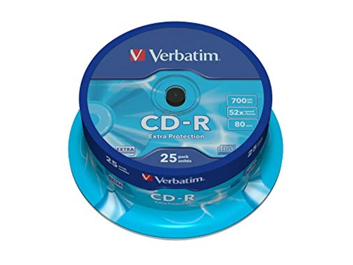 VERBATIM CD-R 700MB 52X EXTRA PROTECCTION  SPINDLE 25