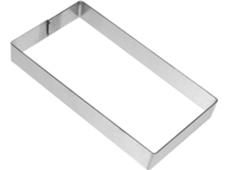 Forma Retangular Antiaderente Hemobllo Em Aço Inox, Com Design Resistente A Deformações, Ideal Para Mousses E
