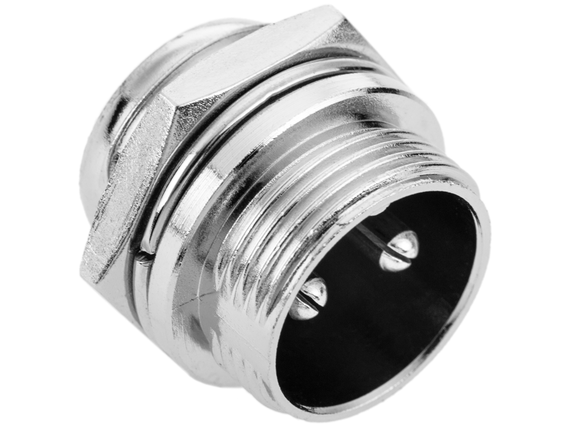 Conector micro aviação GX16 masculino de 2 pinos  BEMATIK