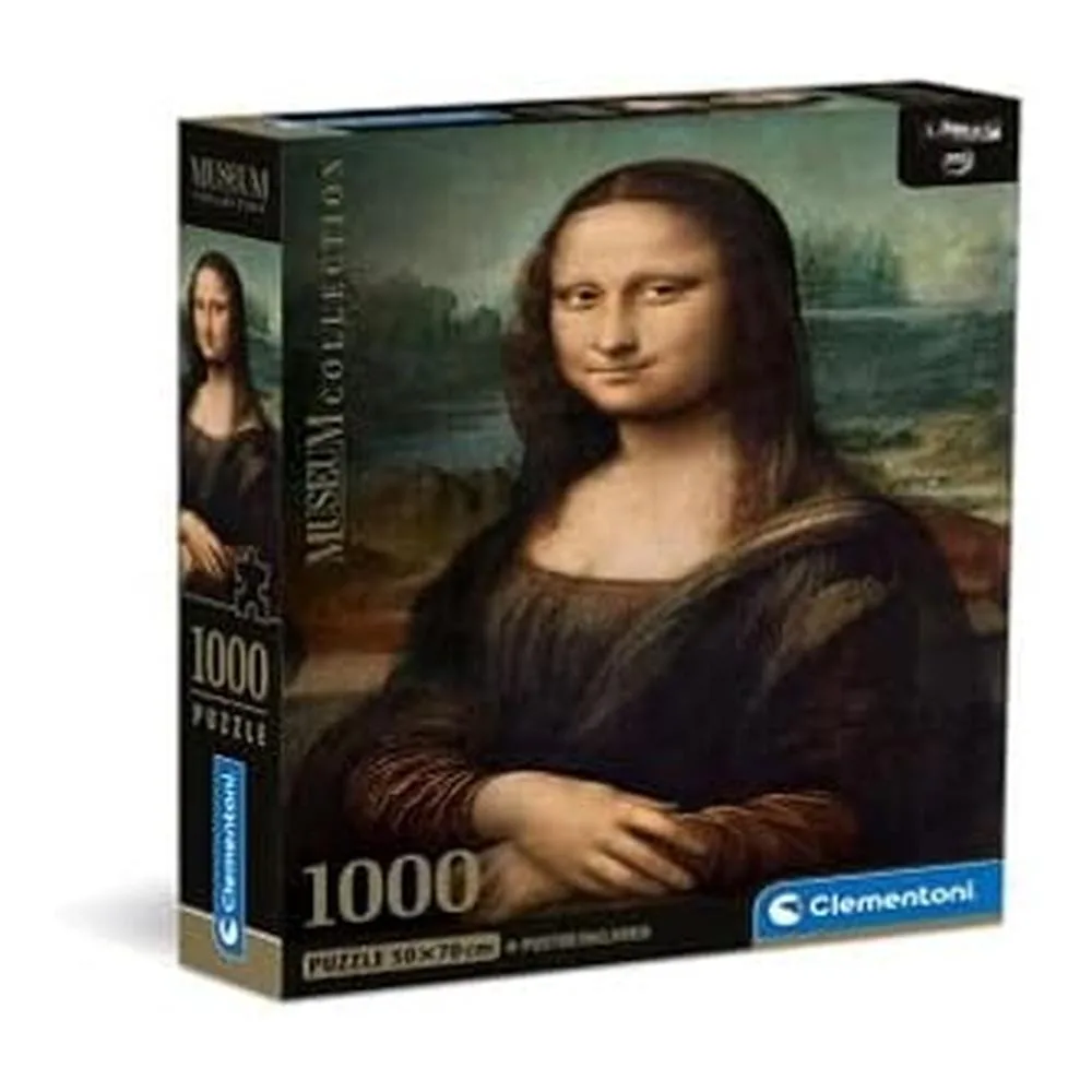 Quebra-cabeça Clementoni Adulto 1000 Peças Coleção Museu Mona Lisa 37085.6 Clementonip25