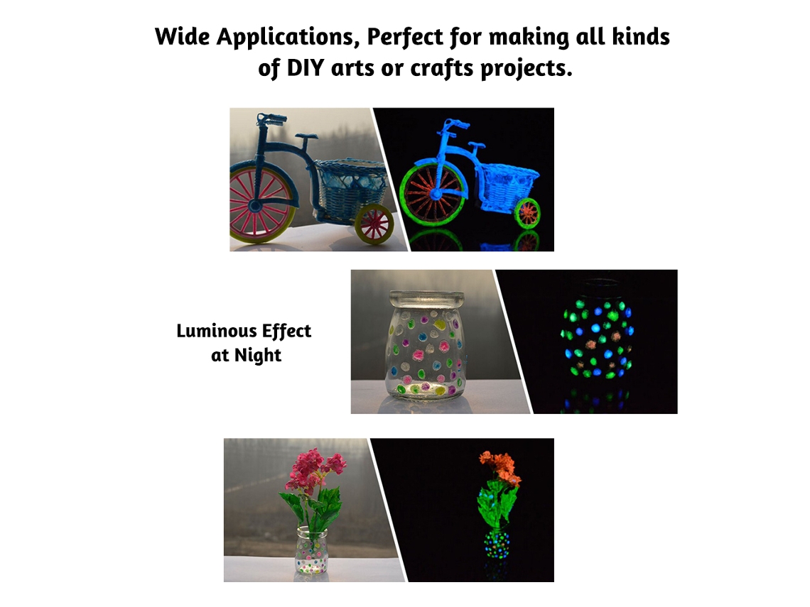 Tinta Acrílica Luminosa Fluorescente Brilhante