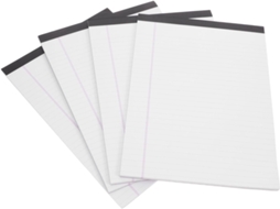 De Notas A4 Com Quadriculado Grande, Pacote Com 4 Unidades, Papel Branco Com Linhas Azuis, Páginas Gokoco