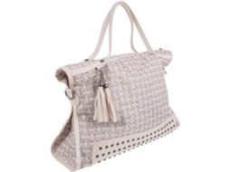 Bolsa Tiracolo Feminina Bege De Lã