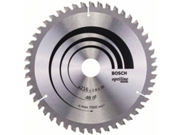 Disco de Serra Circular BOSCH Optiline Madeira 216x30x2.8 mm - 48