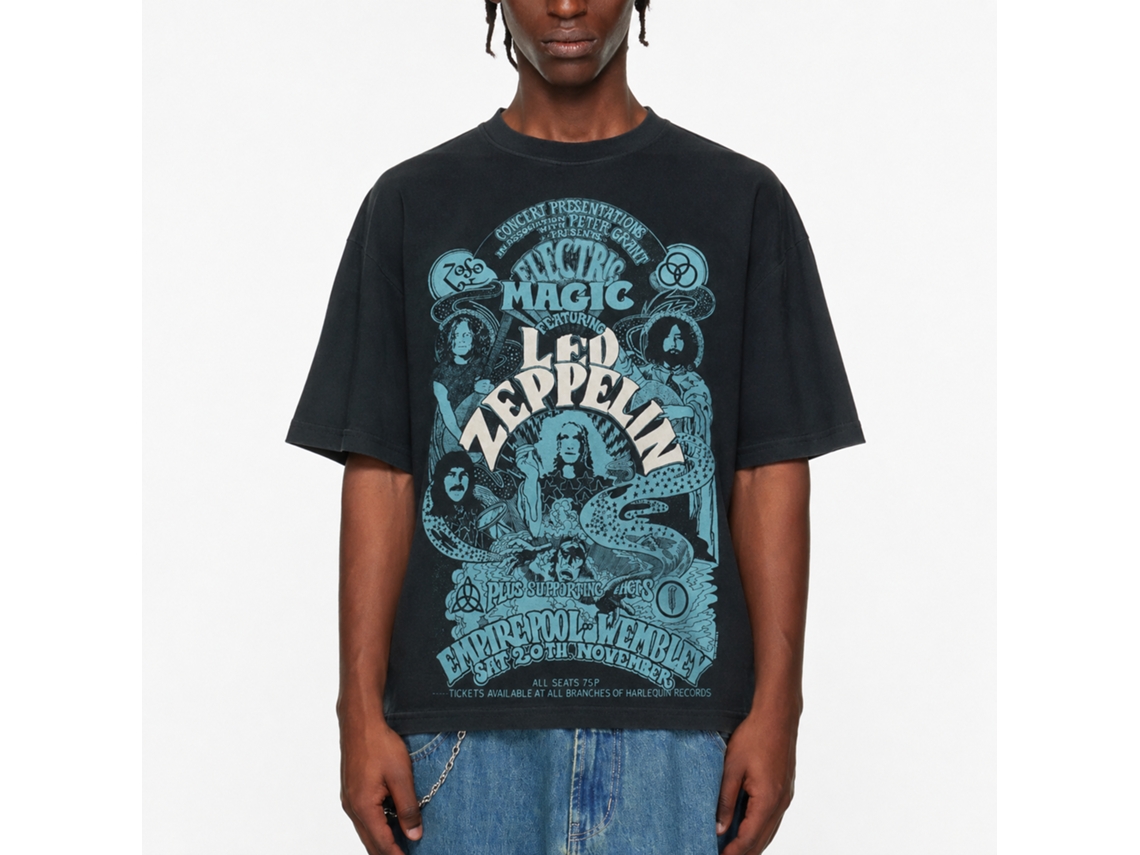 Led Zeppelin Electric Magic Poster T-shirt Unisex Adults Size:s