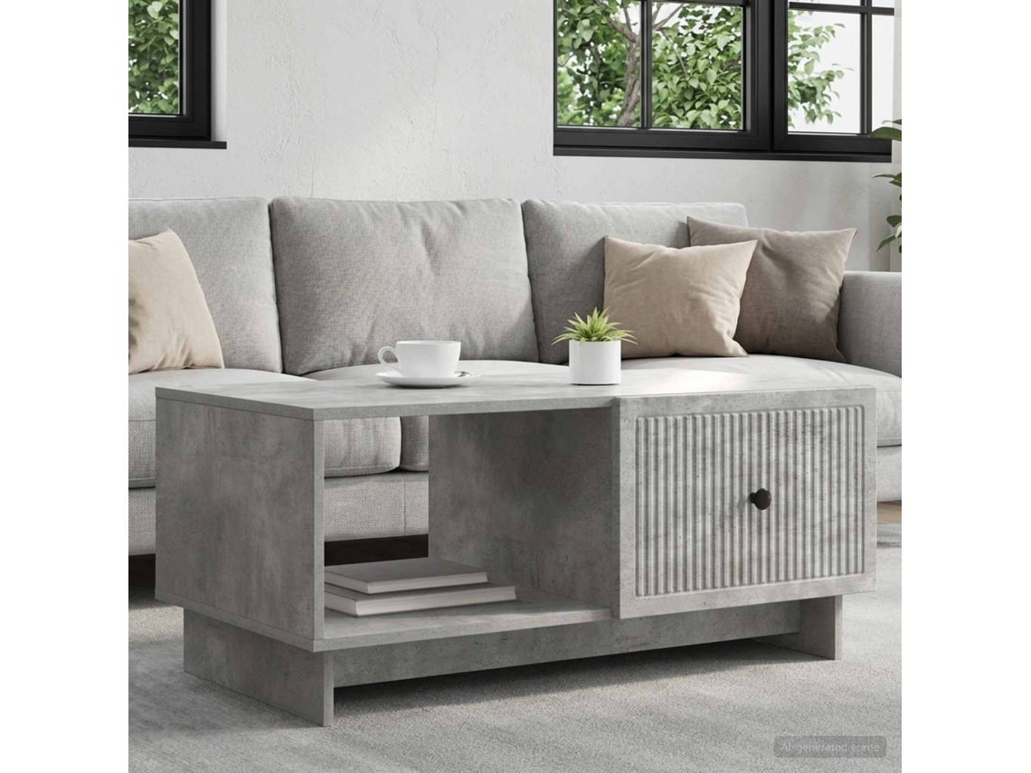 Vidaxl Mesa De Centro Cinzento Cimento 90 X 50 X 40 Cm