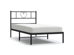 Bed Frame, Bed Frames Vidaxl Preto Aço (100 X 200 Cm)